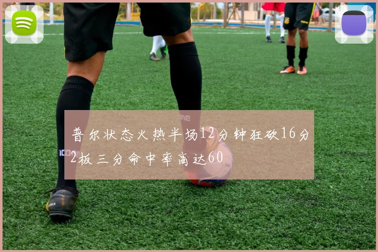 普尔状态火热半场12分钟狂砍16分2板三分命中率高达60